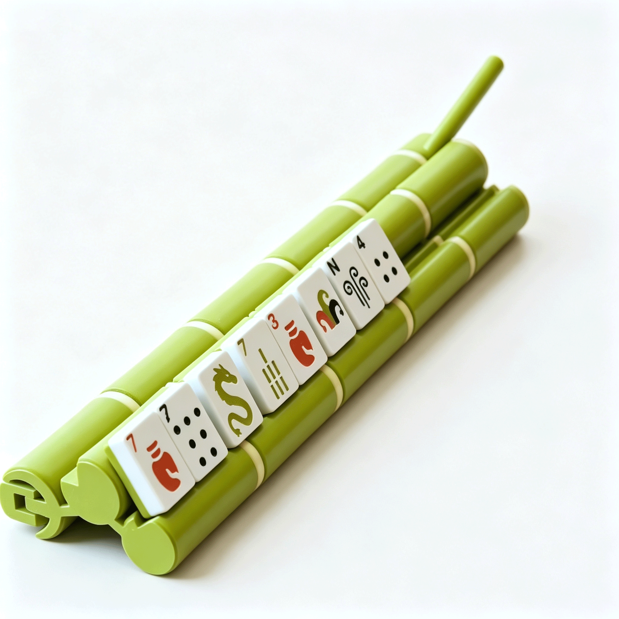 Lucky Bamboo American Mahjong Set with 152 Tiles, Bamboo Racks & Pot Storage