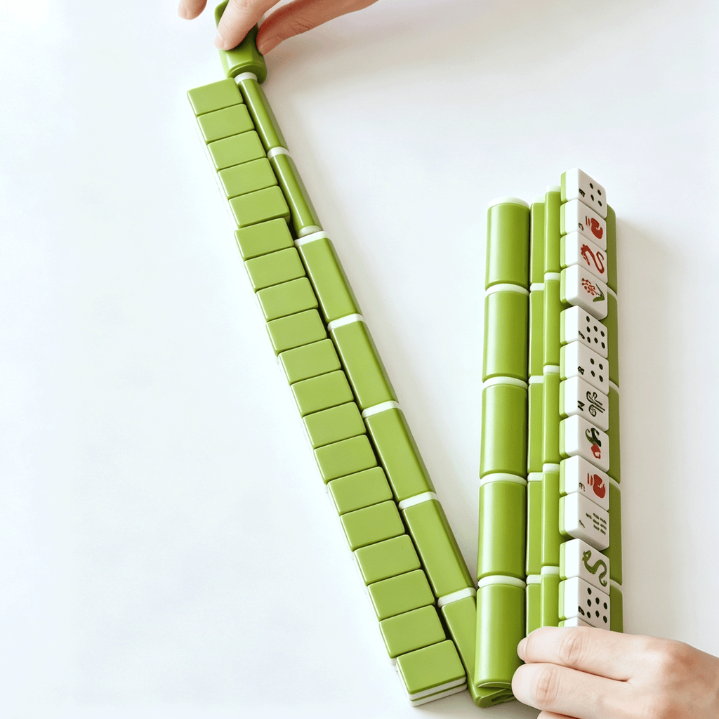 Lucky Bamboo American Mahjong Set with 152 Tiles, Bamboo Racks & Pot Storage